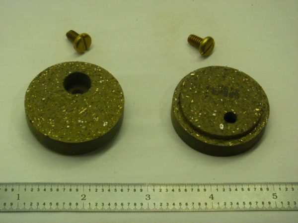 PAIR AUX BRAKE PUCKS W/SCREWS